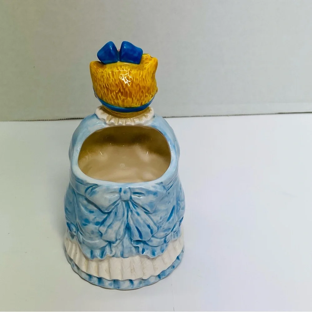 Otagiri Vintage Cat holding Teapot Utensil Holder Vase Planter EK Brownd Japan